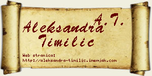 Aleksandra Timilić vizit kartica